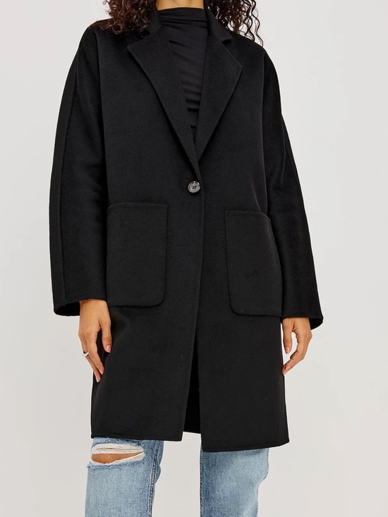 Rails Jackets & Blazers - Rails Black Everest Single-Button Coat with Patch Pockets